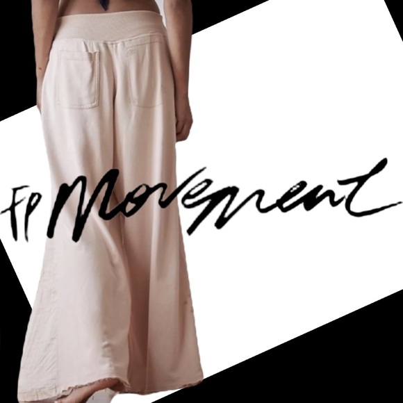 Free People Movement HTF Borderline Wide Leg Hi Rise Zip Sweatpants - Picture 5 of 11